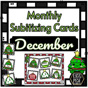 Preview of Monthly Subitizing Cards - December #1-20