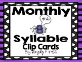 Monthly Syllables Clip Cards