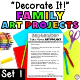 Monthly Take Home Art Projects for Preschool or Kindergarten
