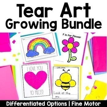 Preview of Monthly Tear Art Growing Bundle