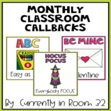 Monthly Thematic Callbacks