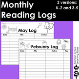 Monthly Reading Logs with Two Formats