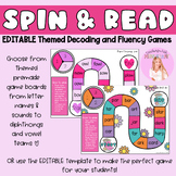 Monthly Themed EDITABLE Spin & Read Decoding and Fluency G