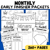 Monthly Early Finishers + SEL Activities for Morning Work 