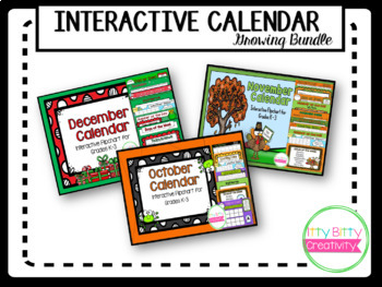 Preview of Monthly Themed Interactive Calendars (Growing Bundle)