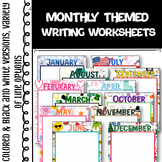 Monthly Themed Lined Writing Paper