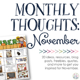 Monthly Thoughts: November