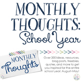 Monthly Thoughts: School Year