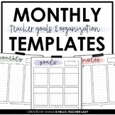 Monthly To Do List Templates | Planning and Goal Setting f