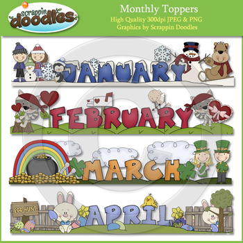 Preview of Monthly Toppers January through December