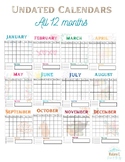 Monthly Undated Calendars