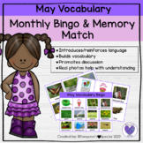 May Bingo and Memory Match Vocabulary Game