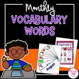 Monthly Vocabulary Word Cards and Posters