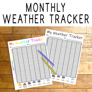 Preview of Monthly Weather Tracker