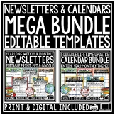 Monthly Weekly Newsletter Template, Editable Calendar 2022-2023 Back to School