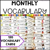 Monthly Word Cards | Picture Vocabulary | Minimalist Desig