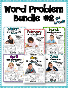 Preview of Monthly Word Problems for Second Grade Bundle #2