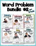 Monthly Word Problems for Second Grade Bundle #2