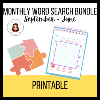 Preview of Monthly Word Search Bundle