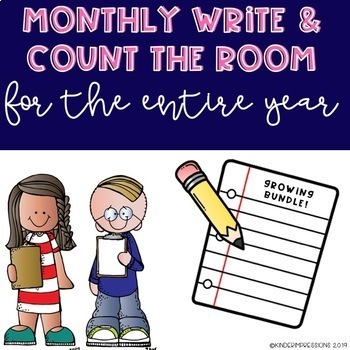 Preview of Monthly Write & Count the Room-Growing BUNDLE!!