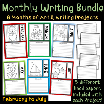 Monthly Writing & Art Projects – Writing Bundle – Winter Spring ...