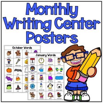 Preview of Monthly Writing Center Word Posters