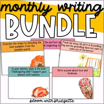 Preview of Monthly Writing Centers BUNDLE