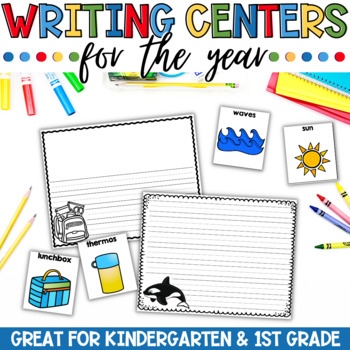 Preview of Writing Centers and Writing Workshop Stations Monthly Bundle