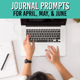Monthly Writing Journal Prompts for Google Slides™ | April - June