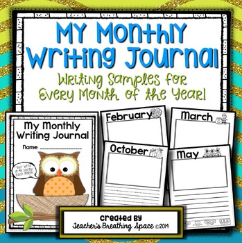Preview of Monthly Writing Journal  |  Writing Samples Through The Year