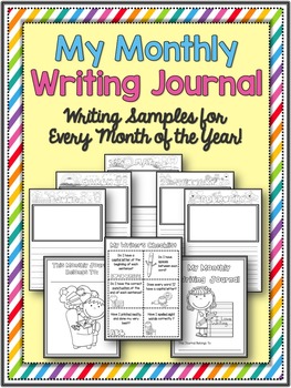 Monthly Writing Journals ~ A Writing Sample For Every Month of The Year!