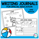 Monthly Writing Journals for Special Education - June