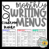 Monthly Writing Menus for the Whole Year! | COMPLETE BUNDLE