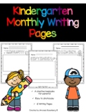 Monthly Writing Pages- kindergarten- literacy center- jour