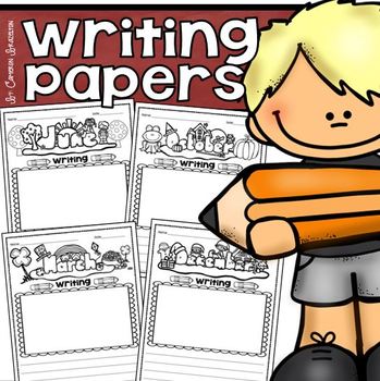 Preview of Monthly Writing Paper Sheets Pages Primary Journal Centers Memory Books