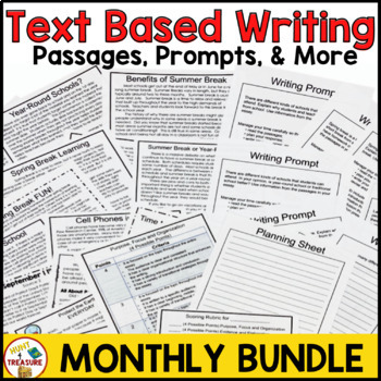 Preview of Paired Passages for Text Based Writing and Reading Test Prep | B.E.S.T and FAST