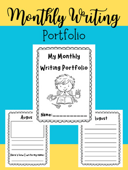 Preview of Monthly Writing Portfolio-An Interactive & Engaging Writing Resource!