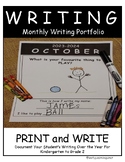 Monthly Writing Portfolio |Kindergarten to Grade 2| Literacy|