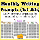 Monthly Writing Prompts 1st-5th Grade