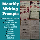 Monthly Writing Prompts Calendar for the Whole Year Writin