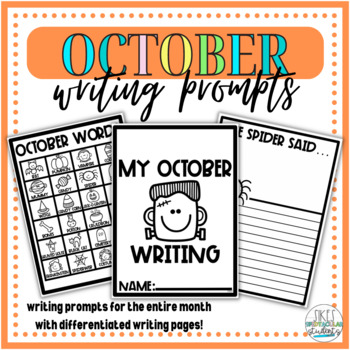 Preview of Monthly Writing Prompts - October