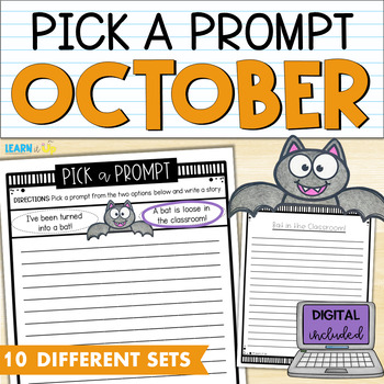Preview of Monthly Writing Prompts  | October | Fall | Halloween