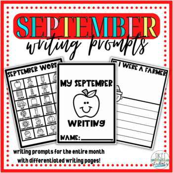 Monthly Writing Prompts - September by Sikes Spedtacular Students