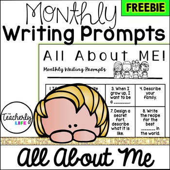 Preview of Monthly Writing Prompts - Themes FREEBIE