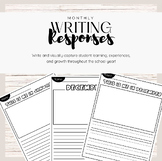 Monthly Writing Reflection Worksheet