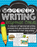Monthly Writing Response Cards Pack
