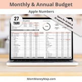 Monthly and Annual Summaries Budget Apple Numbers Spreadsheet