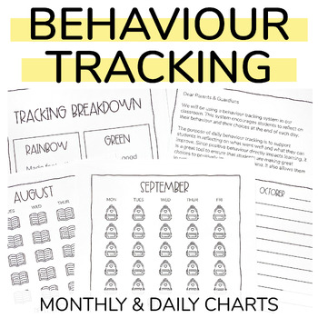 Preview of Monthly and Daily Behaviour Charts for Behaviour Self Reflection