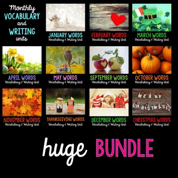 Preview of Monthly and Holiday Words {HUGE BUNDLE}