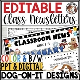 Weekly Newsletter Template Editable Classroom Newsletters January